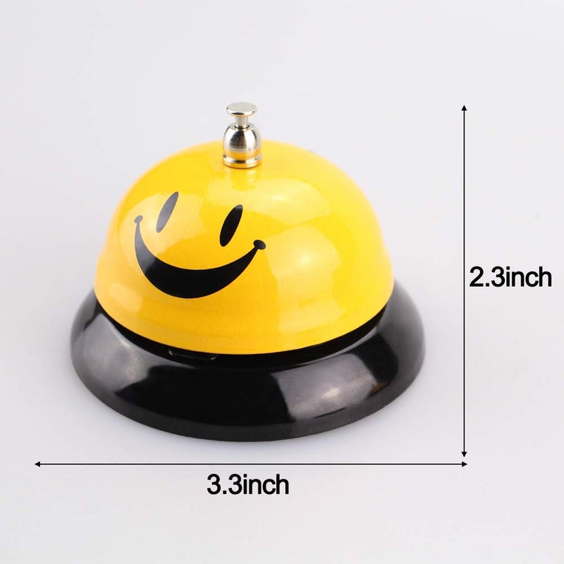 EMDMAK Call Bell, Service Bell for The Porter Kitchen Restaurant Bar Classic Concierge Hotel (3.35 Inch Diameter) (2 Pack)(Yellow) - Image 4